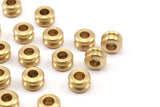 50 Raw Brass Spacer Beads (6.4x3.70mm) Y309 Y063