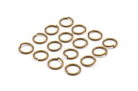 10mm Jump Ring - 100 Antique Brass Round Jump Rings Connectors Findings (10x1.2mm) R-10 A0333