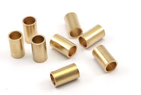 50 Raw Brass Industrial Tube Findings, (12x7mm) Y356