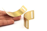 Minimalist Brass Chokers, 3 Raw Brass Chokers with 2 Holes  (30x80x0.80mm) Y381 Y234