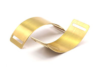 Minimalist Brass Chokers, 3 Raw Brass Chokers with 2 Holes  (30x80x0.80mm) Y381 Y234