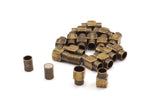 Brass Magnetic Clasp, 5 Antique Brass Magnetic Clasps For 6mm Leather Cord (16x8mm) D0376