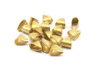Brass Bail Connector, 20 Raw Brass Pendant Bail, Connector Setting, Jewelry Findings (11mm) B0134