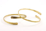 Brass Hammered Cuff - Raw Brass Cuff Bracelet Hammered Bangles (70x4mm) Brc047