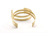 Brass Bracelet Blank - 2 Raw Brass Cuff Bracelet Bangles (15x155x0.80mm) T119