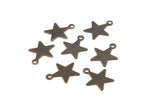 Antique Copper Star, 50 Antique Copper Star Charms  Findings  (14x12mm) Pen 454 K155