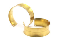 Brass Bracelet Bangle - 2 Raw Brass Cuff Bracelet Blank Bangles 7 Holes (Width 25mm)  Brc020