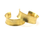 Brass Bracelet Bangle - 2 Raw Brass Cuff Bracelet Blank Bangles 7 Holes (Width 25mm)  Brc020
