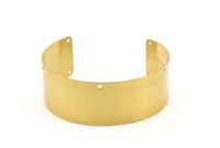 Brass Bracelet Blank - Raw Brass Cuff Bracelet Blank Bangle 7 Holes (width 25mm) Brc017