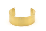 Brass Bracelet Blank - Raw Brass Cuff Bracelet Blank Bangle 7 Holes (width 25mm) Brc017