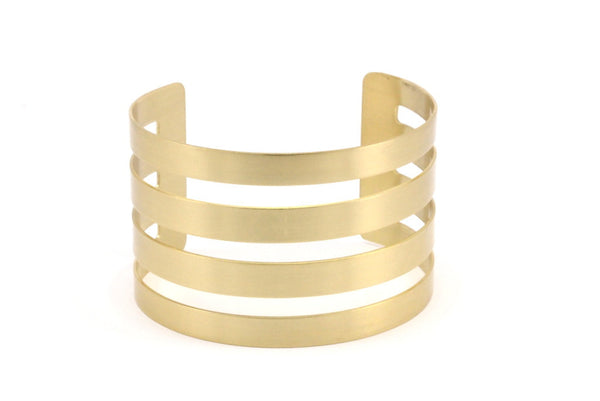 Brass Cuff Bangle - 2 Raw Brass Cuff Bracelet Bangles (40x155x0.80mm) Brc181