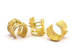 4 Raw Brass Adjustable Rings N004
