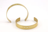 Raw Brass Cuff - 2 Raw Brass Cuff Bracelet Bangle With 4 Holes (10x145x0.80mm)  BRC006