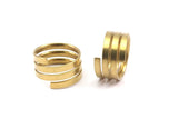 Brass Ring Setting - 12 Raw Brass Ring Settings (19.5mm) MN41