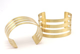Brass Cuff Bangle - 2 Raw Brass Cuff Bracelet Bangles (41x155x0.80mm) Brc141