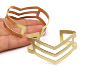 Brass Stamping Cuff, 2 Bracelet Cuff Bangles (19x151x0.80mm) Brc201