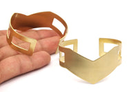 Brass Stamping Cuff, 2 Bracelet Cuff Bangles (19x151x0.80mm) Brc 175