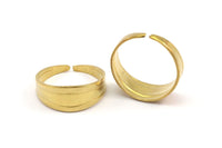 Brass Adjustable Ring, 20 Raw Brass Adjustable Rings - (19mm) Mn34