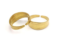 Brass Adjustable Ring, 20 Raw Brass Adjustable Rings - (19mm) Mn34
