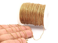Brass Soldered Chain, 90M Spool (1.25mm) Raw Brass Soldered Chain - Z164