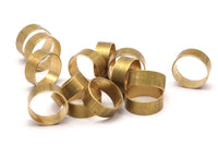 Brass Tube Beads - 12 Raw Brass Tube Beads (15x6mm) R025