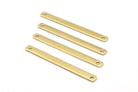 Brass Link Bar, 30 Raw Brass Bar Connectors (4x41x0.80mm) A0837