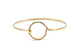 Elegant Thin Cuff, 10 Raw Brass Wire Bracelet Brc139