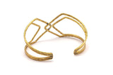 Brass Boho Cuff, 2 Raw Brass Wire Bracelet Brc140