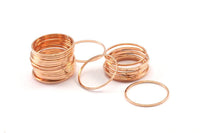 Rose Gold Connector, 12 Rose Gold Plated Brass Circle Connectors, Rings (20mm) Bs-1107 Q0022