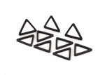 Black Triangle Charm - 50 Oxidized Brass Black Triangle Charms (14x1mm) S475