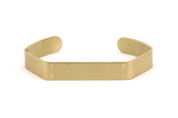 Brass Bracelet Blank - 4 Raw Brass Cuff Bracelet Blank Bangle (145x8x1mm) Brc 200