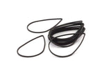 Black Drop Ring, 24 Oxidized Brass Black Drop Connectors (38x25mm) Bs 1127 S548
