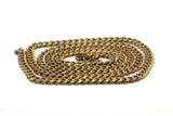 Big Link Chain, 1M Huge Faceted Raw Brass Soldered Chain (10x7mm) 1 Meter -3.3 Feet  W12
