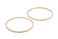 Wire Bracelet Setting , 5 Raw Brass Wire Bracelet (55mm) V004
