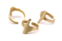 State Ring - 5 Raw Brass Adjustable  State Rings N077