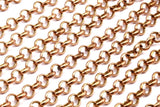 Red Brass Rolo Chain, Soldered Copper Rolo Chain (6mm) MB 8-30