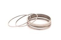 30mm Silver Rings - 24 Antique Silver Brass Circle Connectors (30mm) BSG 1109 H0009