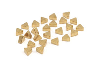 Brass Earring Finding, 50 Raw Brass Triangle Blanks (4x2.5mm) Y073