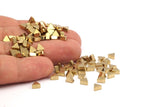 Brass Earring Finding, 50 Raw Brass Triangle Blanks (4x2.5mm) Y073