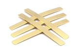 Raw Brass Bracelet, 6 Raw Brass Bracelet Stamping Blanks, Bangles ( 8x90x1mm) Y005