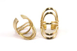 Brass Wire Ring - 2 Raw Brass Adjustable Boho Wire Rings N145