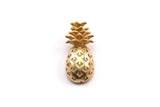 Pineapple Pendant - 3 Raw Brass Pineapple Pendants (20x9x4.3mm) N0255