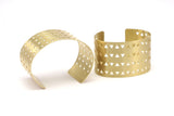 Brass Tribal Bracelet - 2 Raw Brass Triangle Textured Cuff Bracelet Blanks Bangles (40x152x0.80mm) V012
