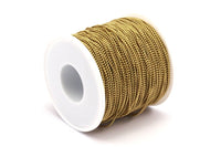 Faceted Ball Chain, 90 Meters - 16.5 Feet  Raw Brass Faceted Ball Chain (1.2mm)  Z020
