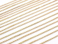 Raw Brass Rolo Chain, Soldered Brass Rolo Chain (1.8mm) Rb 8-16-Y