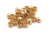 8.5mm Brass Beads - 25 Raw Brass Beads (8.5x5.5mm)    A0433