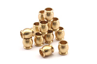 20 Pcs Raw Brass Industrial Findings, Spacer Beads (11.5x10 Mm) D399