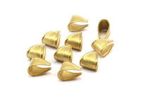 Brass Bail Connector, 20 Raw Brass Pendant Bail, Connector Setting, Jewelry Findings (11mm) B0134