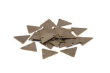 Vintage Triangle Charm, 200 Antique Brass Triangle Charms with 2 Holes (12x14mm)  K101