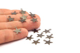 Antique Copper Star, 50 Antique Copper Star Charms  Findings  (14x12mm) Pen 454 K155